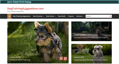 Desktop Screenshot of dogtrainingsuggestions.com