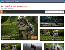 Tablet Screenshot of dogtrainingsuggestions.com